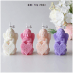 Velas armaticas angel con corazon de nieve / 8*4.5cm