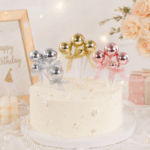 Set de Esferas Decorativas para Torta con Moño 3pcs
