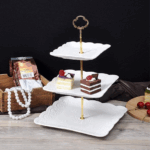 Torre Bandeja cuadrado Posa Cupcakes 3 Pisos （color BL RS CL）