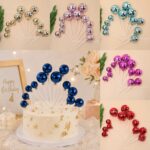 Esferas Disco Doradas para Torta 12pcs