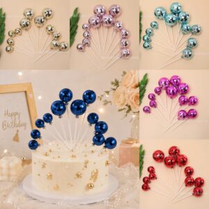 Esferas Disco Doradas para Torta 12pcs