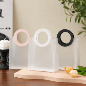 Bolsa De Regalo PVC Transparente Con Asa Redonda Reutilizable Premium x10uni（23*11*27cm）