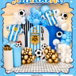 set de globo argentina AFA 142pcs(Como Se Muestra En La Foto