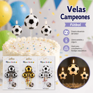 Velas Decorativas Fútbol 3unidad