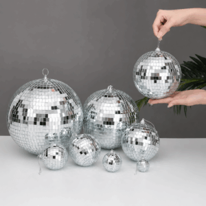 Bola Espejada Colgante Disco Ball Decorativa Plateada para Fiestas y Eventos/ 10cm