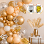 Set hojas rama metalizada 6pcs /29cm
