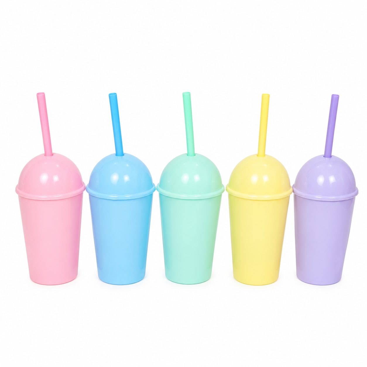 vaso liso plastico color pastel con sorbete