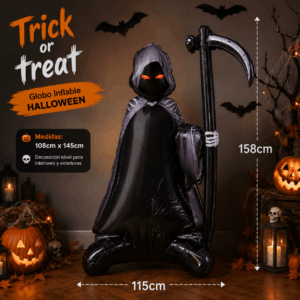 Globo Inflable Halloween Parca Con Guadaña 115x158cm