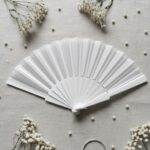 Abanico liso blanco * 12 uni / 23cm