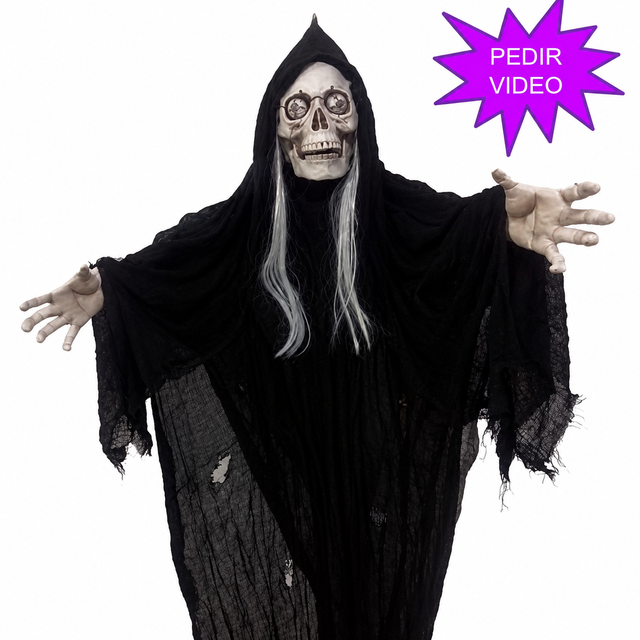 Muñeco Animatronic Parca Funciona  luz y sonido Con Pila Boton (Incluidas) - 3 COLORES / 180cm