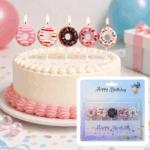 Velas De Cumpleaños Donas Surtidas X5 Para Torta