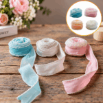 CINTA DE ORGANZA C/PERLAS BLANCAS /4CM*5M
