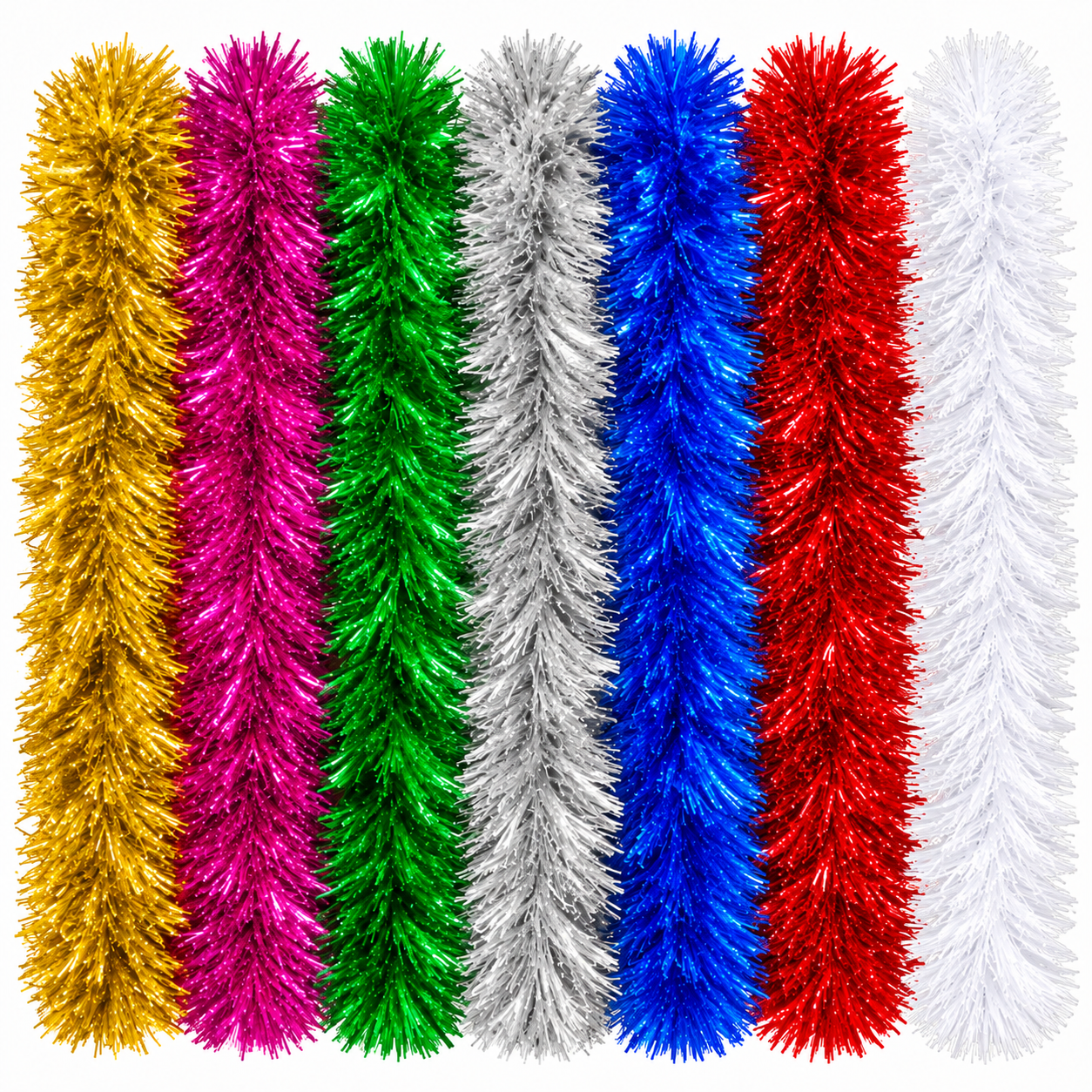 Boa Navideña Guirnalda Espumillón Metalizado Decoración Fiesta /9cm por 2M