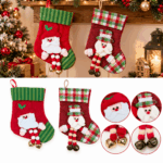 Bota Navideña Decorativa Papá Noel Con Piernas Y Cascabeles / 24x19cm