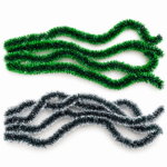 Boa Navideña Guirnalda Metalizada Bicolor Verde Y Blanco  5cm por 2m