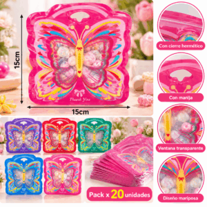 Bolsa Mariposa Con Cierre 15x15cm Pack X20